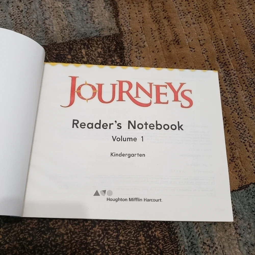 Harcourt journeys readers notebook grade kindergarten volume 1 never used
